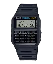 Casio Calculator Data Bank Black Resin Band Watch CA53W-1