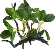 Parliky Artificial Habitat Plant Decoration for Reptile Realistic Fake Plant Model for Aquarium Log Decorations Safe Material Enhances Aesthetic Appeal for Fish and Reptiles