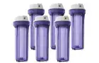 Pack of 6: 10" Standard Flat Top Reverse Osmosis Water Filter Housing Sumps