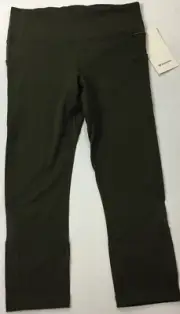 Lululemon Women Pace Rival HR Crop 22” Luxtreme LW6BAVS DKOV Olive Green Size 10