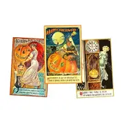 Halloween Greeting Card Stickers, Set of 3, Halloween Fall Décor Card Making
