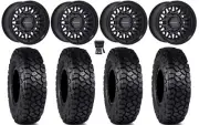 Raceline Omega 15" Wheels Satin Black 30" Intersect Tires Textron Wildcat XX