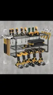 Power Tool Organizer Charging Station, Drill Holder Wall & Shelf 3 Tier Rack New