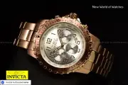 Invicta Men's Specialty PILOT Chronograph Dial 45mm Stainless Rose Gold Watch