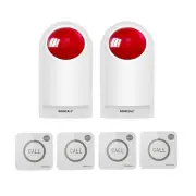 Strobe Siren Panic Alarm Button Siren Alarm with Light for Home Caring Loud O...