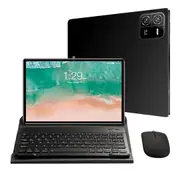 Tablet Android 10.1 Inch Pad 5G Wifi Fast 128GB Storage 6GB Memory LCD Bluetooth Keyboard Headset Holder Tech Black