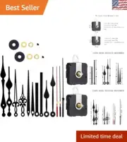DIY Clock Repair Parts Kit - 2 Silent Movements & 6 Hand Pairs for Custom Clocks