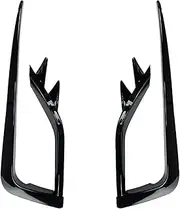 Compatible with Vw for Golf MK7.5 2017 2018 2019 Car Front Bumper Fog Light Lamp Grille Cover Trim Carbon Fiber Look Fog Light Grilles Fog Lights Frame Cover(Gloss Black)