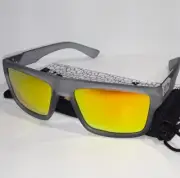Men's Polarized SunBlocker Knight Sunglasses Matte Gray Frame & Gold Mirror