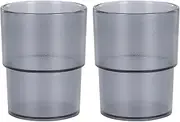 2 Pack Toothbrush Cup for Men Women, PP Toothbrush Holder Stackable Mouthwash Cup Restaurant Water Cup Beer Cups Replacement for Wall Mounting, Grey