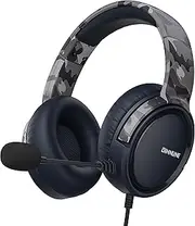 BINNUNE Gaming Headset with Mic for PC PS5 PS4 Xbox one Switch, Wired Audifonos Gamer Headphones with Microphone Playstation 4|5 Xbox 1-Camo