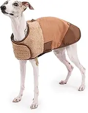 UOSIA Winter Dog Coat for Whippet Italian Greyhound Clothes Cold Weather Dog Coats with Leash Ring and Leg Strap Lightweight Dog Snow Jacket Vest Winter Puppy Warm Outfit for Walking Sleeping