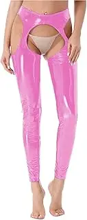 [GRRKDFQ] Women's Lingerie Sets Waist Cutout Leggings Crotchless Open Butt Skinny Pants for