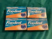 4 Fixodent Denture Adhesive Powder Extra Hold Airtight Seal Easy Use 2.7oz new❤️