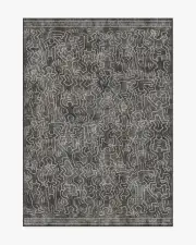 150' x 215' | Machine Washable Runner Rug | Kid & Pet Friendly | Indoor Rug | Balancing Act Black Rug by Keith Haring | Ruggable
