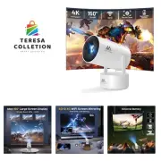 Built-in Battery] Mini Projector with Wifi and Bluetooth, 4K 1080P Supported ...