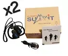 2 Pack Summit Wireless Bluetooth Over Ear Earbuds Voice Prompt Neckband NIB Gift