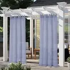 LORDTEX Burlap Linen Look Outdoor 52"W x 120"L (Pack of 2), Navy