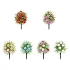 Artificial Flower Fake Plant with Ground Spikes Houseplant Garden Decor Faux