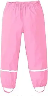 Zankie Waterproof Rain Pants - Waterproof Reflective Waistband Pants,Rain Suit, for Hiking, Traveling, Mud, Outdoor Concerts, Running, and Camping Pink