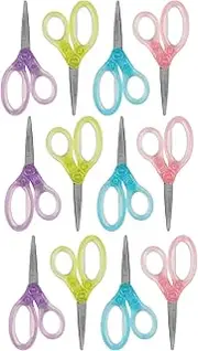 Westcott Jellies 5" Kids Scissors, 12 Pack Assorted, 5-Inch, Colors May Vary 12 Count