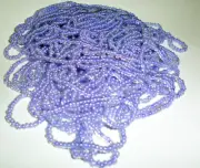Seed Beads light Lavender Purple Transparent Glass Czech Full Hank