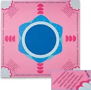 Mahjong Learning Mat, Anti-Slip Mahjong Mat, Noise Reduction Table Cover for Mahjong, Poker, Card, Board, and Tile Games (Pink)