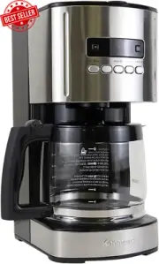 Kenmore 12-Cup Programmable Coffee Maker with Reusable Filter, Black
