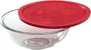 (Pack of 1 Bowl) - Pyrex Smart Essentials Mixing Bowl with Lid, 3.8l