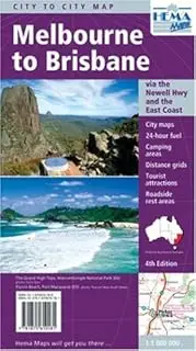 Melbourne to Brisbane (Regional Maps) 1:1 000 000 Hema