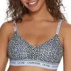 Calvin Klein ANIMAL PRINT CK One Cotton Lightly Lined Bralette, US X-Small