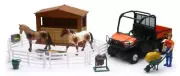 NewRay 1:18 Scale Toy Kubota RTV w/Horses Set