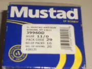 Mustad 39960D-11/0-20 Game Fish Circle Hook Fishing Hooks 20 Ct. Box NIB