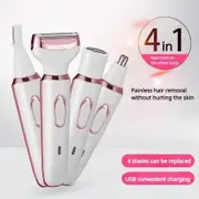 4 in 1 Lady Electric Women Shaver Facial Hair Removal Bikini Leg Body Epilator For Women Nose Hair Remover Trimmer Face Lip Hair Shaving Armpit