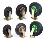 6 8 10 Inch Castor Caster Wheels Pneumatic Tyres Trolley Cart Wheelbarrow Wheel