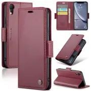 CaseMe iPhone XR Folio Wallet Case Cover Apple Side Closure iPhoneXR [Wine]