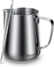 Milk Frothing Pitcher 350ml/600ml/900ml (12oz/20oz/32oz) Steaming Pitchers Stainless Steel Milk/Coffee/Cappuccino/Latte Art Barista Steam Pitchers Milk Jug Cup with Decorating Art Pen, Latte Arts