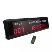 1-inch 9Digits LED Event Timer Countdown/up Clock with Days Hours Mins Secs M...