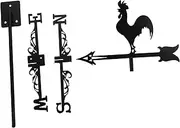 HYTROVE Retro Weathervane Rooster Ornament Decorative Weather Vane for Garden Vintage Metal Wind Direction Indicator Tool for Home