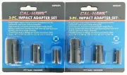 2 CALHAWK 3PC AIR IMPACT SOCKET RATCHET ADAPTER ADAPTOR SETS EXTENSION ASPA3PI
