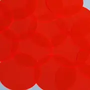 Round Vinyl Shape 2" Red Go Go Fluorescent Edge Glow