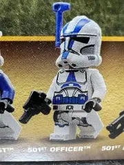 LEGO Star Wars 501st Clone Trooper Officer Minifig -NEVER ASSEMBLED Ship Fast
