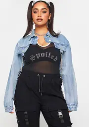 [Poster Grl] Plus Break The Ice Denim Shrug Jacket