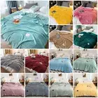 Cuddly Solid Soft Blanket Flannel Fleece Plush Double Queen King Size Sofa Bed