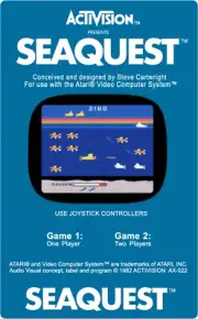Atari 2600 Replacement Label - Seaquest die cut FREE SHIPPING