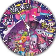 Shopkins Frameless Borderless Wall Clock Nice For Gifts or Decor E488
