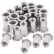M8 Stainless Steel Rivet Nuts 30Pcs Threaded Inserts Nutsert Fasteners