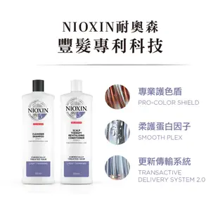 美國【NIOXIN 耐奧森】5號豐髮體驗組 (潔髮露+甦活乳+養護精華) 護色 鎖色 保水 保濕 頭皮調理 頭皮清潔