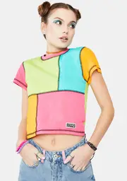 [The Ragged Priest] Jam Colorblock Short Sleeve Tee