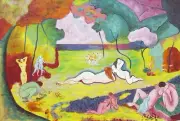 Abstract Oil Painting on canvas - " La jJoie" size: 36"x24"